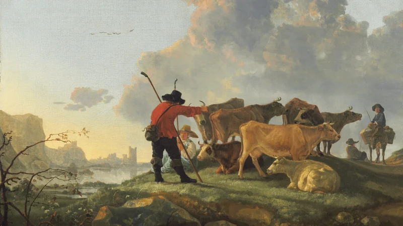 Aelbert Cuyp — Herdsmen Tending Cattle