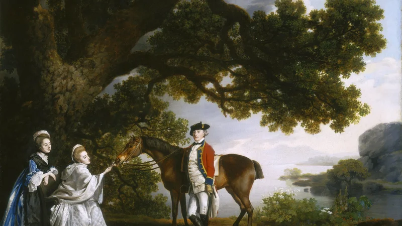 George Stubbs — Captain Samuel Sharpe Pocklington with His Wife, Pleasance, and possibly His Sister, Frances