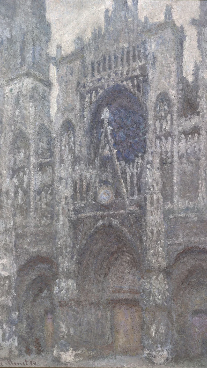 Claude Monet — Rouen Cathedral, Portal, Cloudy Weather