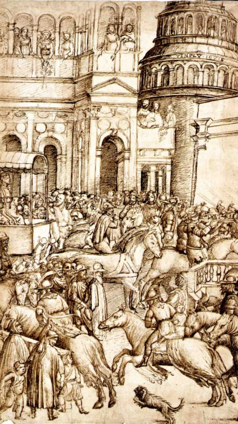 Andrea Mantegna — The Triumph of Vespasian and Titus