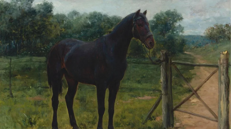 Rosa Bonheur — Horse Tied to a Gate