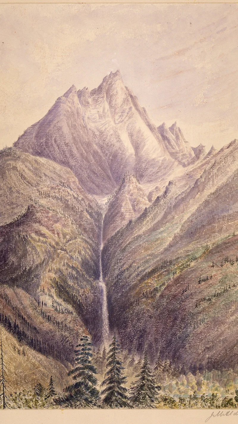 James Alden — Cascade of Mount Kirby from Kishnehn Pass