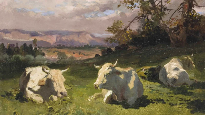 Rosa Bonheur — Blonde d'Aquitaine resting