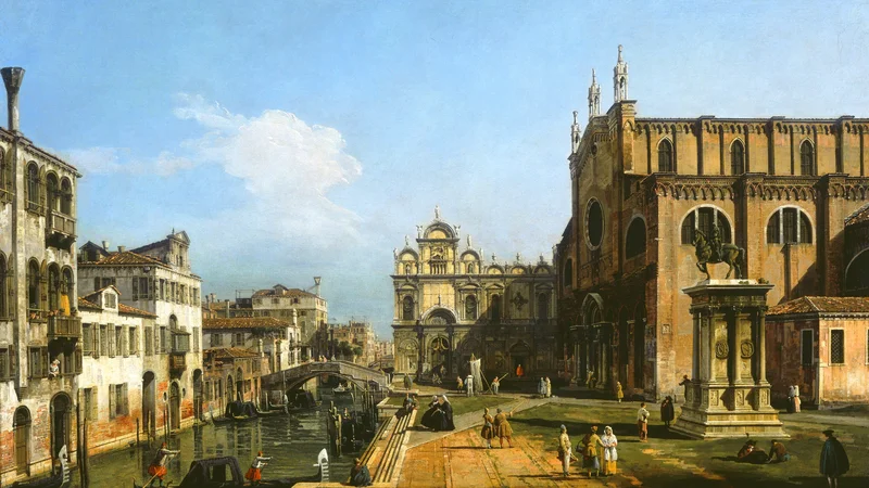 Bernardo Bellotto — The Campo di SS. Giovanni e Paolo, Venice
