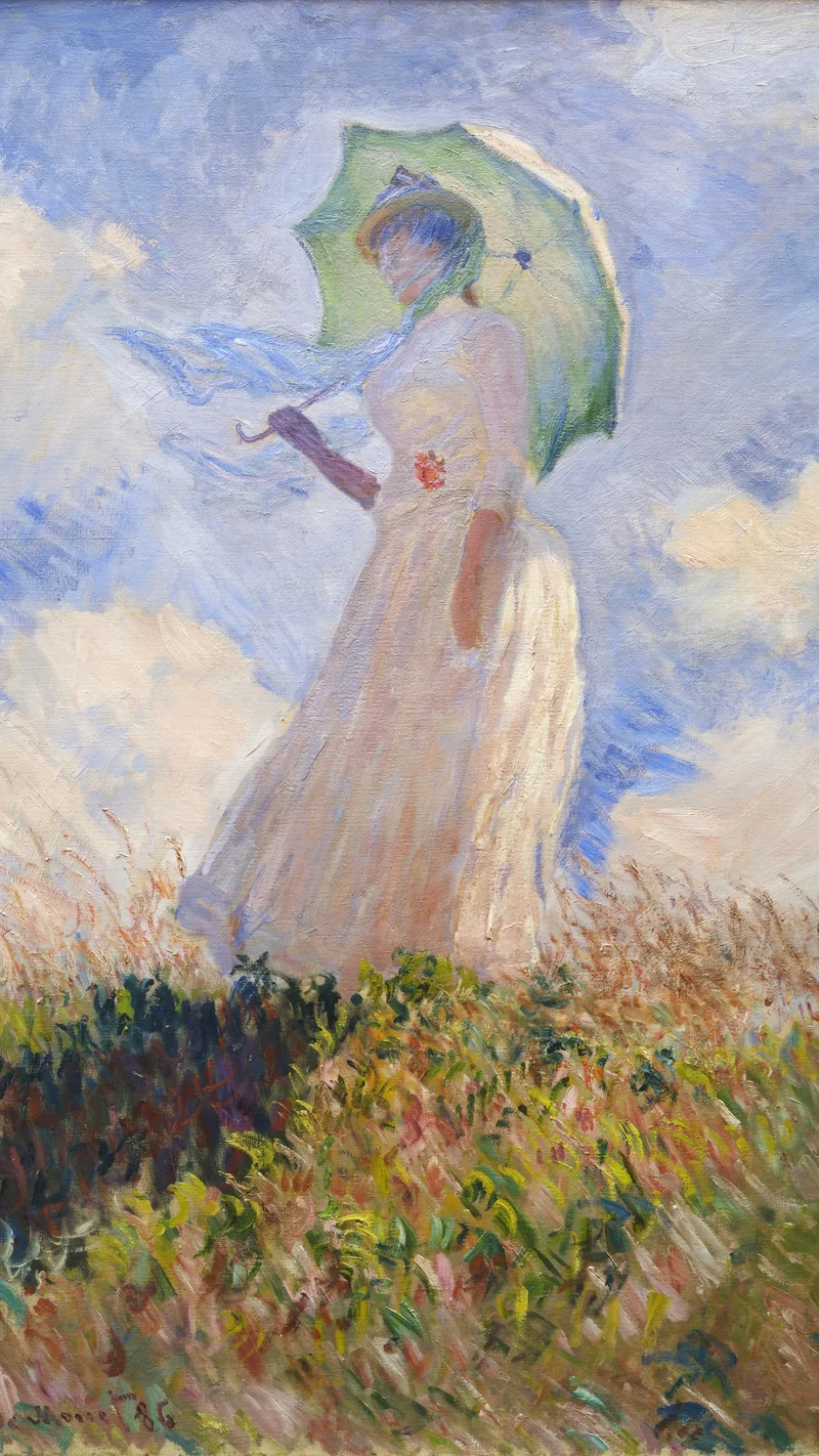 Claude Monet — Woman with a Parasol, facing left