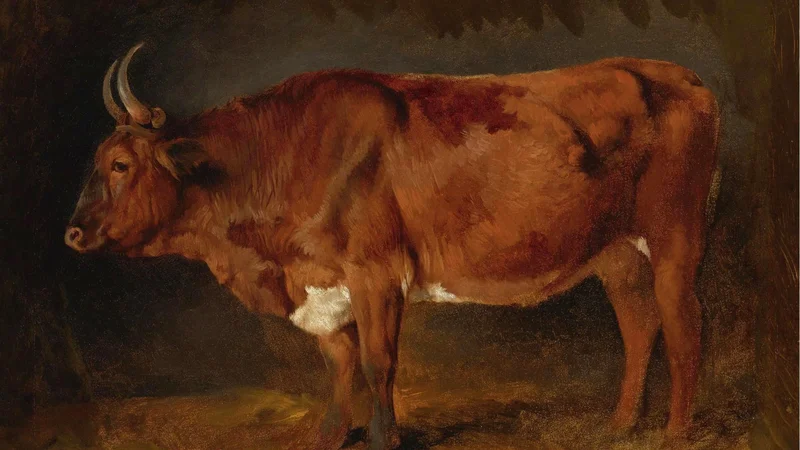 Rosa Bonheur — A Brown Cow in Profile