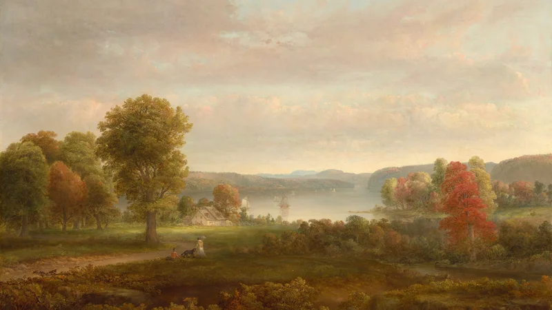 Thomas Doughty — View on the Hudson in Autumn