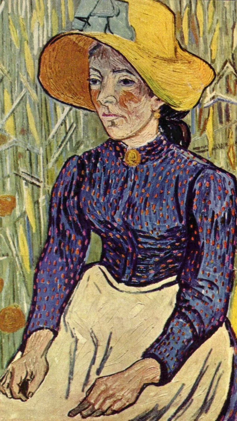 Vincent van Gogh — Peasant Woman Against a Background of Wheat