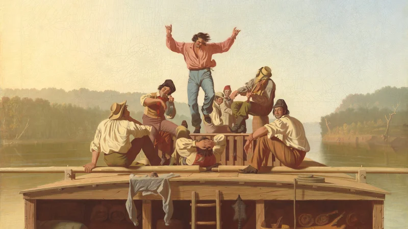 George Bingham — The Jolly Flatboatmen