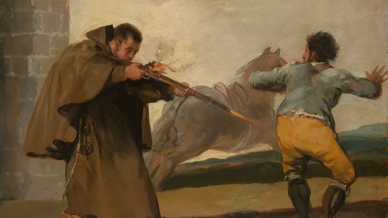 Francisco Goya — Friar Pedro Shoots El Maragato as His Horse Runs Off