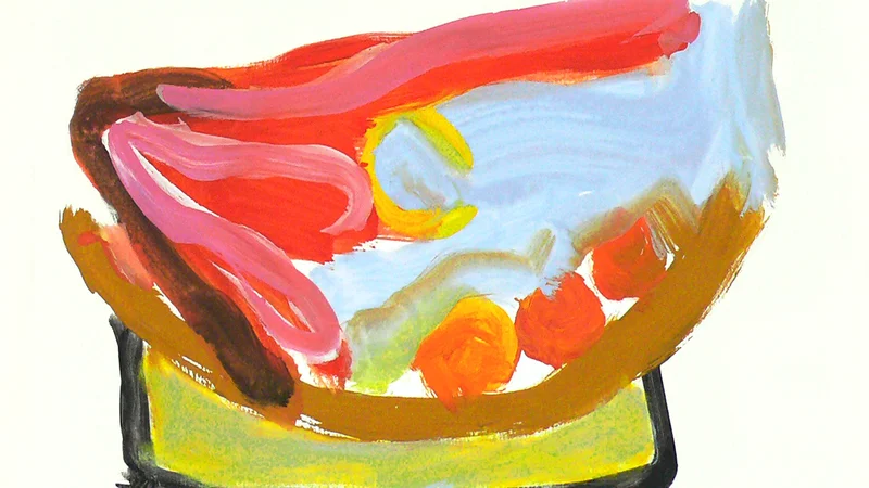 Fons Heijnsbroek — Abstract gouache painting 'no title, nr. 7.001'