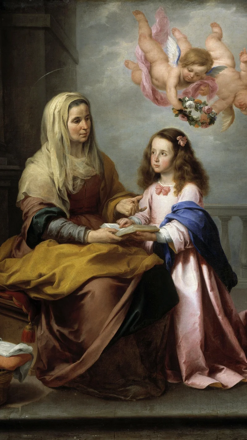 Bartolomé Esteban Murillo — Saint Anne teaching the Virgin to read