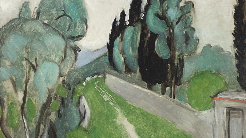 Henri Matisse — Landscape with Cypresses and Olive Trees near Nice