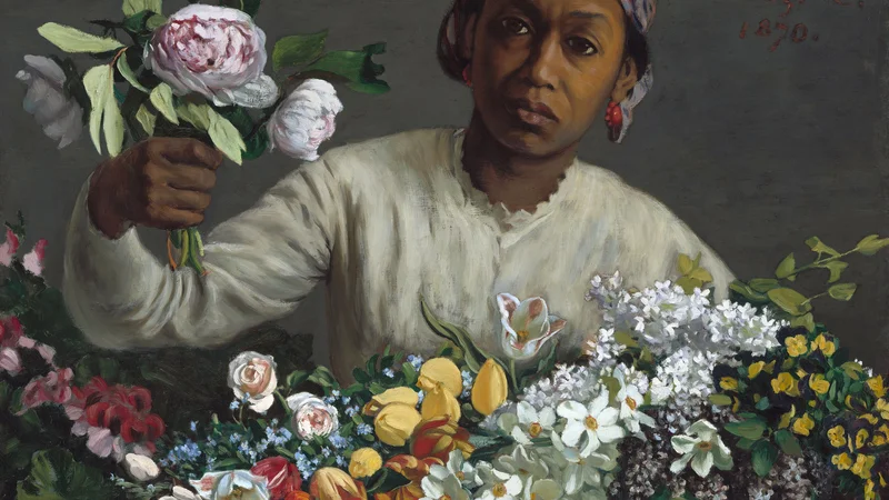 Frédéric Bazille — Young Woman with Peonies