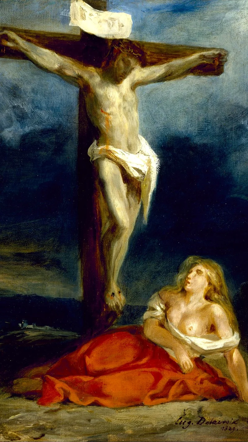 Eugène Delacroix — Saint Mary Magdalene at the Foot of the Cross
