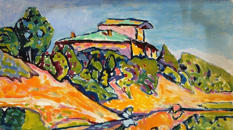 Wassily Kandinsky — Dacha cercana a la orilla del estanque