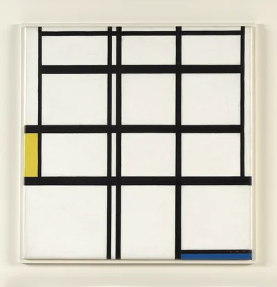 Composition in Black and White with Blue Square, 1937
