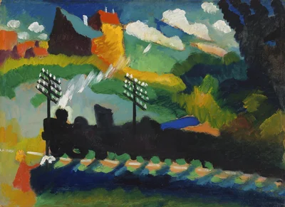 Murnau View With Railway and Castle