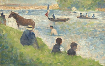 Horse and Boats (Study for "Bathers at Asnières")
