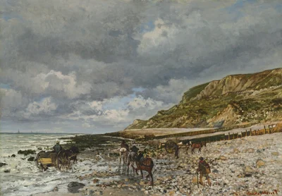 Claude Monet - Chevaux à la pointe de la Hève