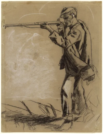 Soldado apuntando [anverso]