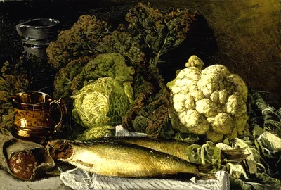 Still Life with Vegetables and Fish
