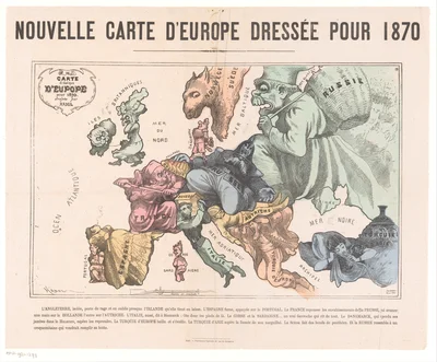 Comic Map of Europe in 1870