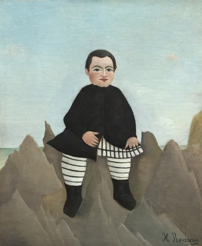 岩の上の少年