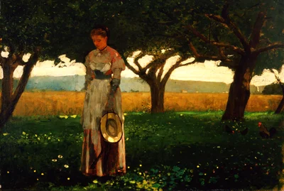 Muchacha en el huerto