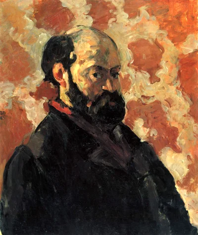 Portrait of the Artist with Rose Background