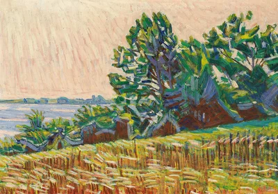 A row of trees at Kimmerslev Sø