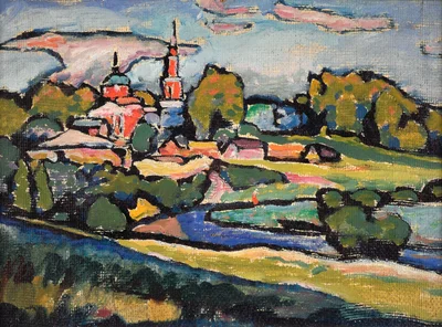 Akhtyrka. Landscape with Red Church