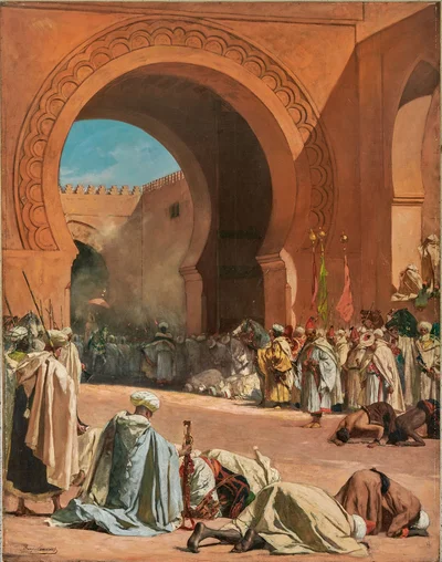 The King of Morocco Leaving to Receive a European Ambassador