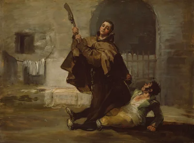 Friar Pedro Clubs El Maragato with the Butt of the Gun