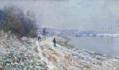Monet - Chemin de halage à Argenteuil (Towpath at Argenteuil, Winter), 1875-1876