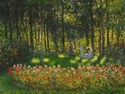 Au jardin, la famille de l’artiste