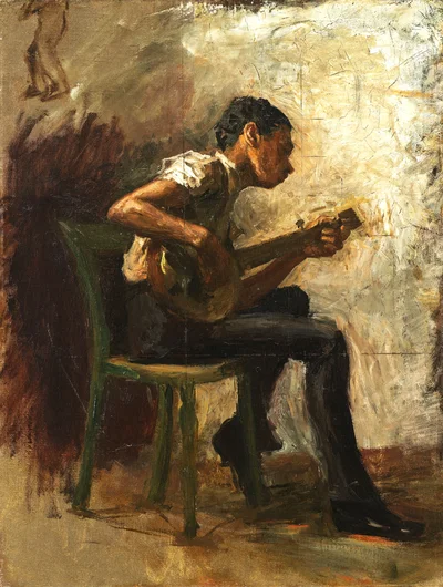 Study for 'The Banjo Player'