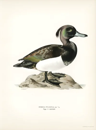 Tufted Duck (Nyroca fuligula), Male in Breeding Plumage