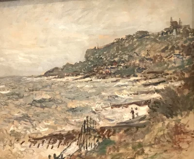 Claude Monet - Falaise de Sainte-Adresse, temps gris - Ordrupgaard
