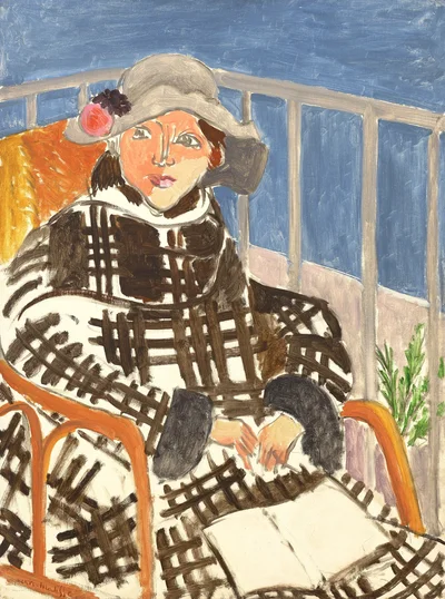 Mademoiselle Matisse in a Plaid Coat
