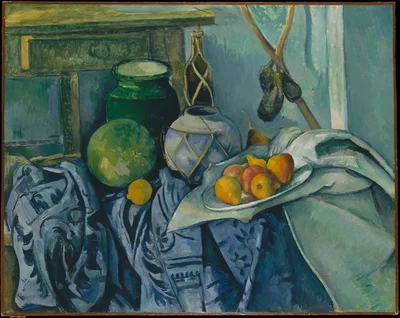 Still Life with a Ginger Jar and Eggplants