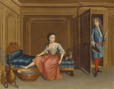Lady Undressing for a Bath