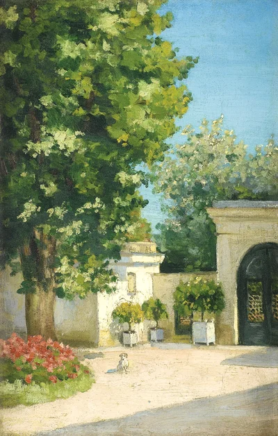 Yerres. From the Exedra, the Porch of the Family Residence