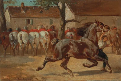 Trotting a horse