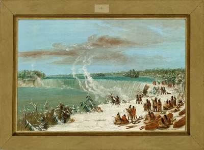 Portage Around the Falls of Niagara at Table Rock