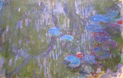 Water Lilies, Reflections of Weeping Willows