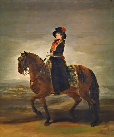Queen María Luisa on horseback