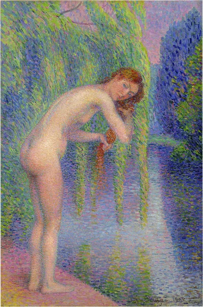Nude Combing Her Hair