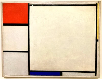 Composition with red, yellow, and blue