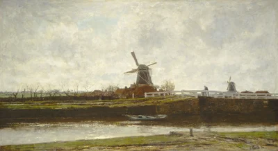 View of the Mill and Bridge on the Noordwest Buitensingel in The Hague